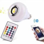 Bombillo Rgb Parlante Bluetooth Multicolores + Control