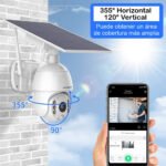 Cámara De Seguridad Inteligente Ip Wifi Exteriores Carga Solar 1080P Ptz - Image 2