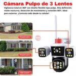 Cámara De Seguridad Tipo Pulpo Wifi 12Mp 3 Lentes Cobertura 360° - Image 2