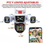 Cámara De Seguridad Tipo Pulpo Wifi 12Mp 3 Lentes Cobertura 360° - Image 3