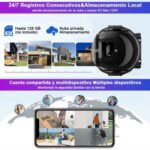 Camara Wifi Exterior Tres Lentes Alexa Visión 360 Con Sirena - Image 2