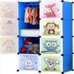 Closet Portátil Armario Para Niños Organizador De Ropa Azul