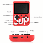 Consola De Video Juegos Portátil Gameboy Sup Plus 400 En 1 Roja - Image 3