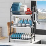 Escurridor De Platos, Estante De 3 Niveles Color Negro - Image 3
