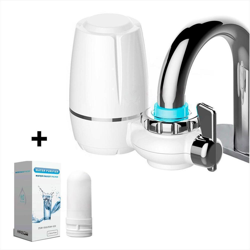 filtro-purificador-de-agua-para-llave-grifo-adaptable-repuesto.jpg Filtro Purificador De Agua Para Llave Grifo Adaptable + Repuesto - Image 1