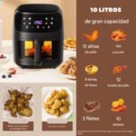 Freidora Digital Olla Aire Caliente Sin Aceite Air Fryer 10 Litros - Image 3