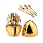 Juego Cubiertos 24 Pcs Huevo Liso Utensilios Prácticos Y Modernos Para El Hogar - Image 2
