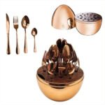 Juego Cubiertos 24 Pcs Huevo Liso Utensilios Prácticos Y Modernos Para El Hogar - Image 3
