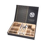 Juego Cubiertos Set 24 Piezas Acero Inoxidable Silver
