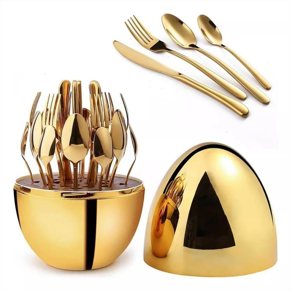 juego-de-cubiertos-24pcs-acero-inoxidable-estuche-huevo.jpg Juego De Cubiertos 24Pcs Acero Inoxidable + Estuche Huevo - Image 1