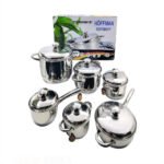 Kit De Ollas De Acero Quirurgico 12 Piezas Hoff 12