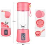 Licuadora Portátil Batidora Personal Recargable Juice Blender - Rosa - Image 3