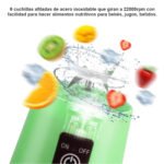 Licuadora Portátil Batidora Personal Recargable Juice Blender Verde - Image 3