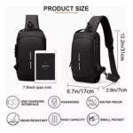 Maleta Terciada Antirrobo Bolso Canguro Usb Negro - Image 2