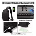 Maleta Terciada Antirrobo Bolso Canguro Usb Negro - Image 3