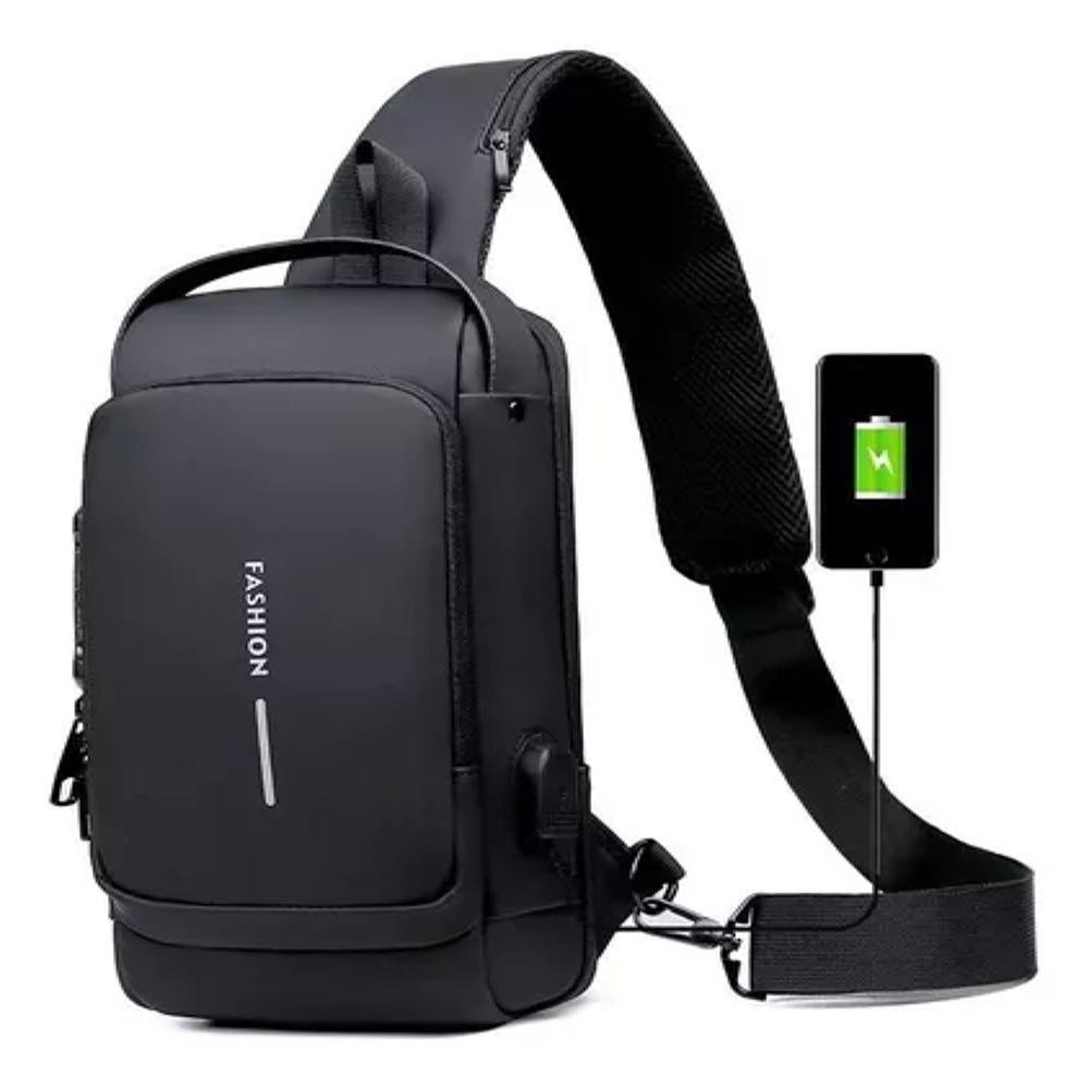 maleta-terciada-antirrobo-bolso-canguro-usb-negro.jpg Maleta Terciada Antirrobo Bolso Canguro Usb Negro - Image 1