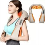 Masajeador Cuello Y Espalda, Lumbar, 8 Rodillos, Con Calor Color Beige - Image 2