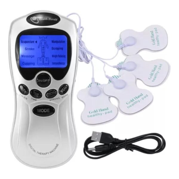 Masajeador Gimnasia Pasiva Digital 4 Electrodos Salud Cuidado Personal