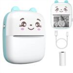 Mini Impresora Inalambrica Portatil Con Bluetooth Azul