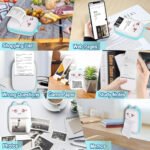 Mini Impresora Térmica Para Celular Portátil Bluetooth 4 Rollos Rosa - Image 3
