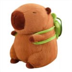 Peluche Capibara Con Mochila Tortuga Suave