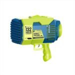 Pistola De Burbujas Recargable 132 Agujeros Jabón Adicional (Verde)