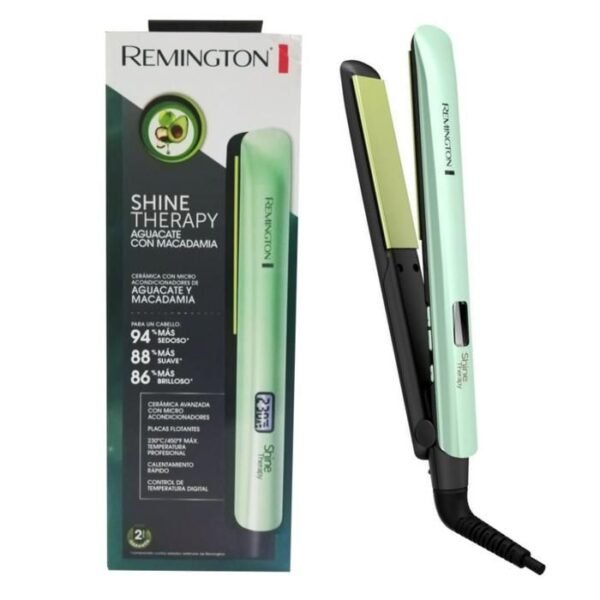 Plancha Alisadora Remington Shine Therapy Aguacate