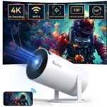 Proyector Video Beam Aubor WiFi 6 5G Bluetooth 10000 Lumens 4K + Apps Instaladas