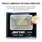 Reflector Solar Jortan 100W Lampara Led Exterior Ip66 Panel - Image 2