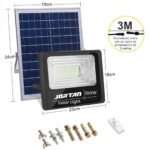 Reflector Solar Jortan 100W Lampara Led Exterior Ip66 Panel - Image 3