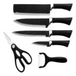 Set Cuchillos Acero Inoxidable Premium Cocina Pelador Tijera