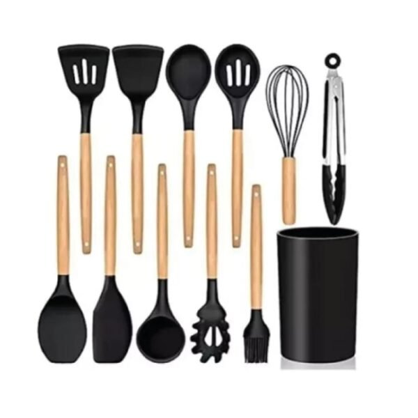 Set De 12 Utensilios De Cocina Silicona Resistentes Al Calor Utensilios De Preparacion