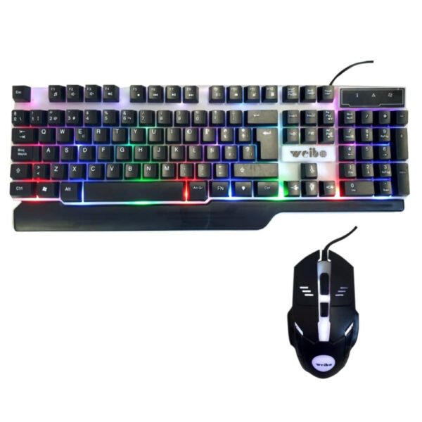 Teclado Gamer Iluminación Led + Mouse Led Botones Retroiluminados