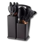 Utensilios De Cocina De Silicona + Cuchillos +Tabla De Picar 19 Piezas Negro - Image 2